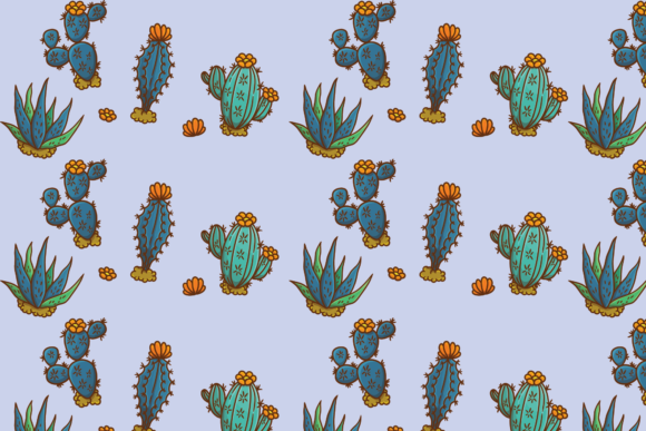 Blue Cactus Pattern: A Versatile Design Asset for Real-World Creative Workflows