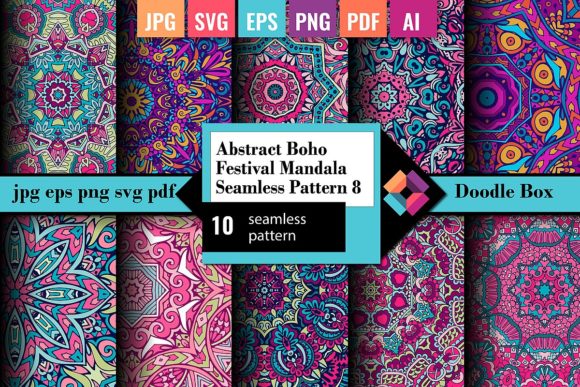 Boho Festival Mandala Pattern Part 8