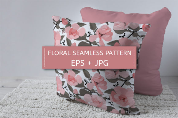 Chinese Rose. Seamless Pattern.