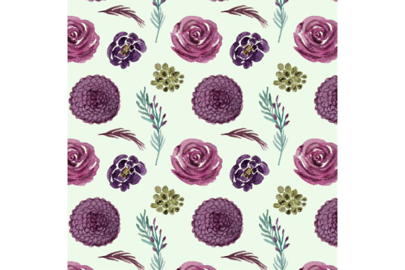 Cute Flower and Leaf Seamless Pattern for Creative Design Projects