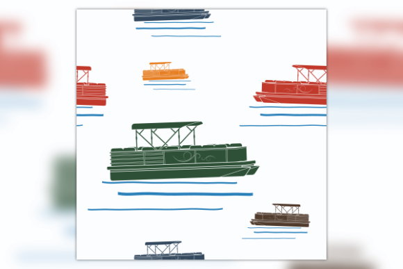 Flat Semi-Oblique Pontoon Boat Pattern