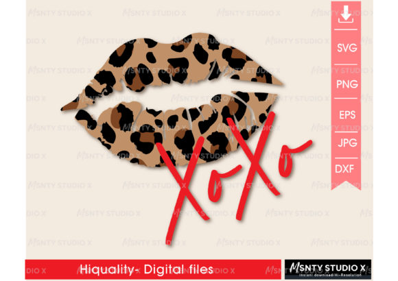 Leopard Lips Xoxo SVG: Express Bold Love & Style with Instant-Digital Designs