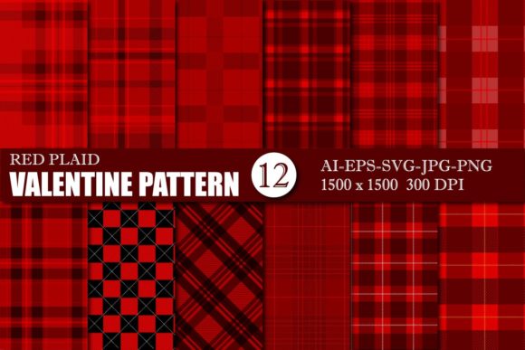 Red Plaid Valentine Pattern