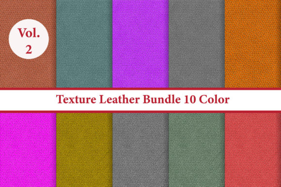 Texture Leather Bundle 10 Color Vol.2: Elevate Your Creative Projects with High-Quality Digital Assets