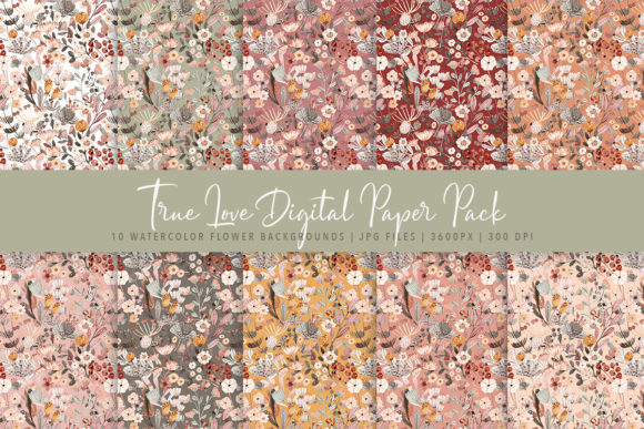 True Love Watercolor Flowers Pack: A Practical Resource for Print & Craft Professionals