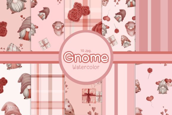 Valentine Gnomes Watercolor Patterns: A Unique Blend of Whimsy and Artistry