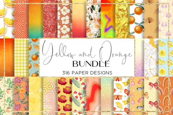 Yellow and Orange BUNDLE Digital Paper